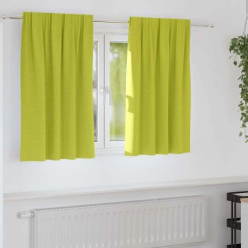Tende Blackout con Anelli 2 pz Verde 140 x 140 cm Poliestere