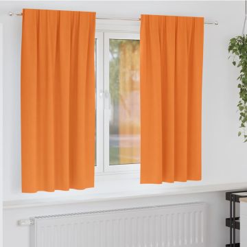 Tende Blackout con Anelli 2 pz Arancione 175 x 140 cm