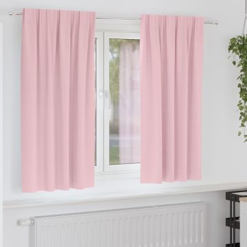 Tende Blackout con Anelli 2 pz Rosa baby 175 x 140 cm