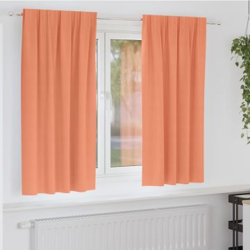 Tende Blackout con Anelli 2 pz Terracotta 175 x 140 cm