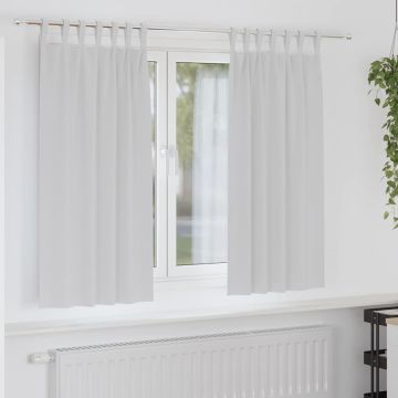 Tende Blackout con Anelli 2 pz Grigio Chiaro 175 x 140 cm