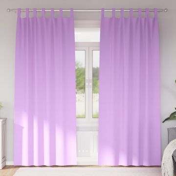 Tende Blackout con Anelli 2 pz Viola 245 x 140 cm Poliestere