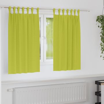Tende Blackout con Anelli 2 pz Verde 140 x 140 cm Poliestere