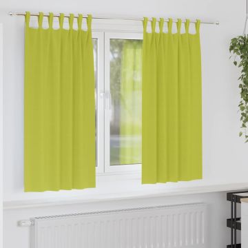 Tende Blackout con Anelli 2 pz Verde 175 x 140 cm Poliestere