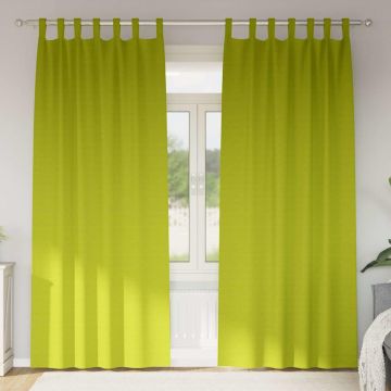 Tende Blackout con Anelli 2 pz Verde 260 x 140 cm Poliestere