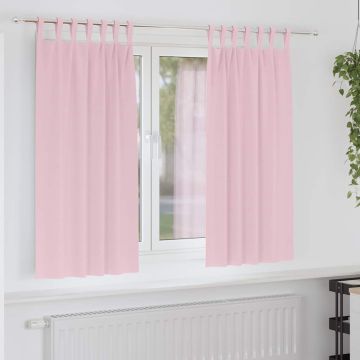 Tende Blackout con Anelli 2 pz Rosa baby 175 x 140 cm