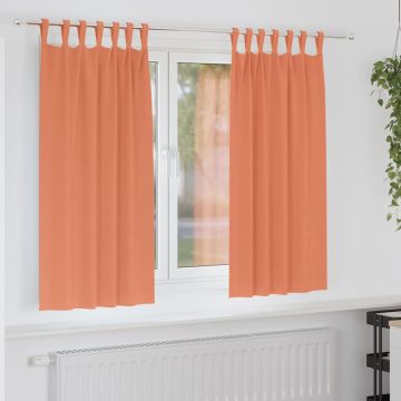 Tende Blackout con Anelli 2 pz Terracotta 175 x 140 cm
