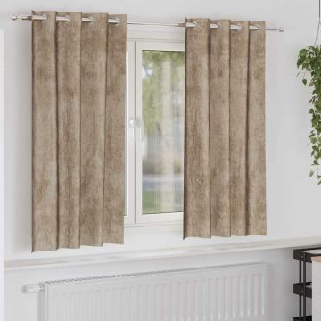 Tende in Velluto 2 pz Champagne 175 x 140 cm Velluto