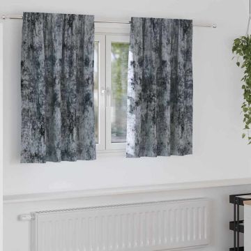 Tende in Velluto 2 pz Grigio Argento 140 x 140 cm Velluto