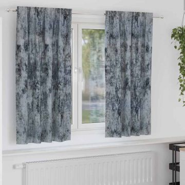 Tende in Velluto 2 pz Grigio Argento 175 x 140 cm Velluto