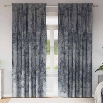 Tende in Velluto 2 pz Grigio Argento 260 x 140 cm Velluto