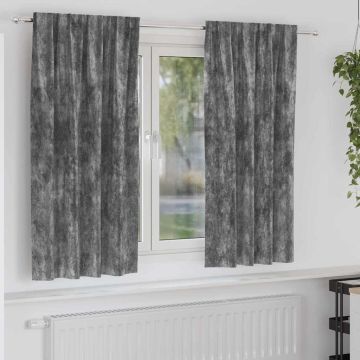 Tende in Velluto 2 pz Grigio 175 x 140 cm Velluto