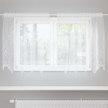 Tenda in Pizzo Bianco 120 x 150 cm Poliestere