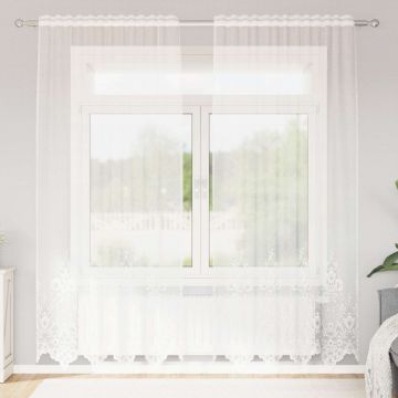 Tenda in Pizzo Bianco 245x150cm Poliestere