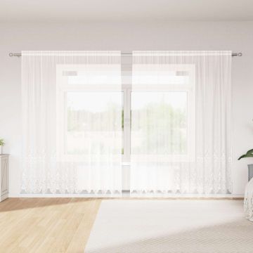 Tenda in Pizzo Bianco 240 x 300 cm Poliestere
