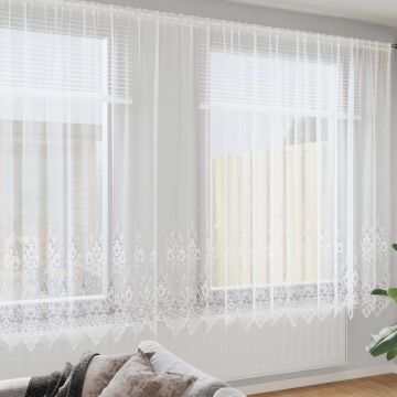Tenda in Pizzo Bianco 245 x 900 cm Poliestere