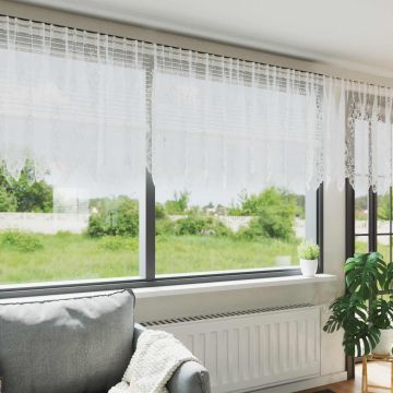 Tenda in Pizzo Bianco 100 x 1200 cm Poliestere