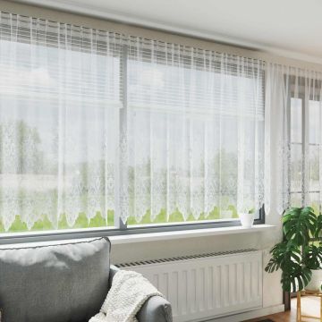 Tenda in Pizzo Bianco 140 x 1200 cm Poliestere
