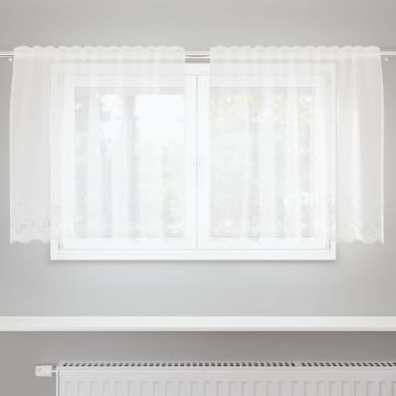 Tenda in Pizzo Bianco 100 x 150 cm Poliestere