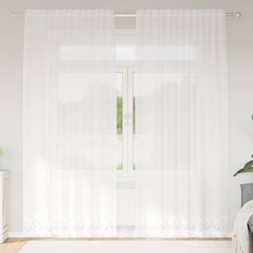 Tenda in Pizzo Bianco 240 x 150 cm Poliestere