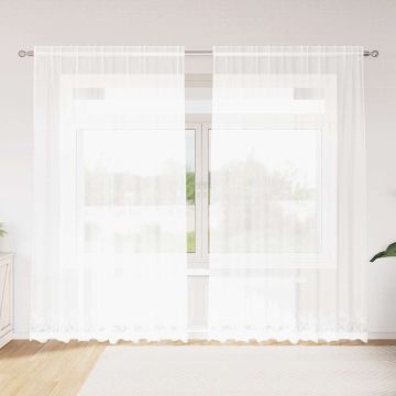 Tenda in Pizzo Bianco 245 x 200 cm Poliestere