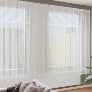 Tenda in Pizzo Bianco 245 x 900 cm Poliestere