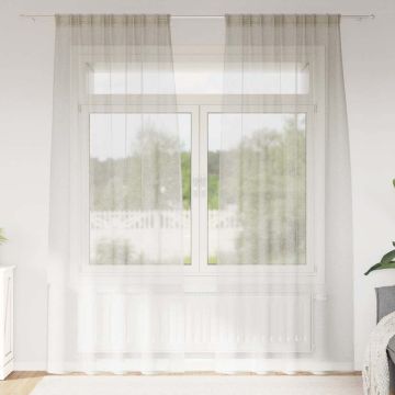 Tenda in Velo 2 pz Crema 245 x 140 cm Poliestere
