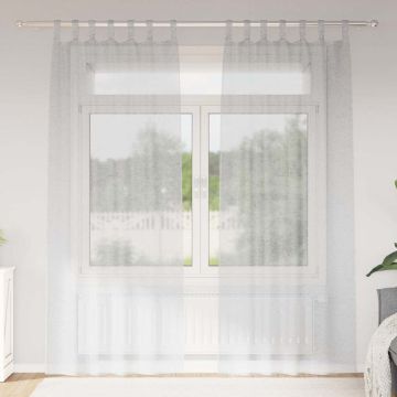 Tenda in Velo 2 pz Grigio chiaro 260 x 140 cm Poliestere