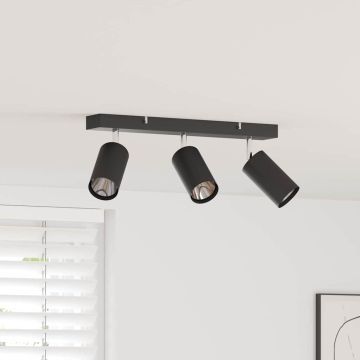 Faretto da soffitto Nero 38 x 6 x 16 cm Metallo