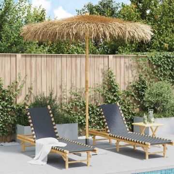 Ombrello Tiki con Baldacchino a Foglia di Banana 240 cm Bambù