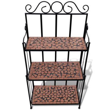 Piedistallo per Piante Terracotta con Mosaico
