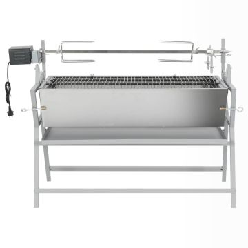 Barbecue Girarrosto in Ferro ed Acciaio Inossidabile