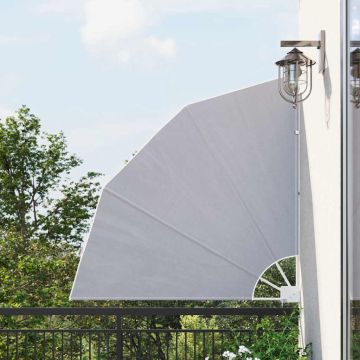 Tenda Laterale per Balcone Pieghevole Grigia 140x140 cm