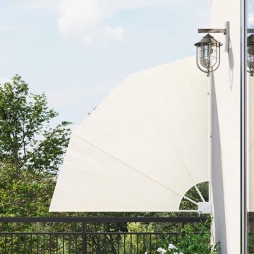 Tenda Laterale per Balcone Pieghevole Crema 140x140 cm