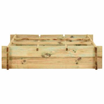 Letto Rialzato 90x90x20 cm in Legno Impregnato