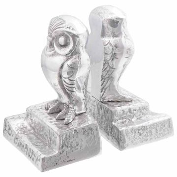 Fermalibri 2 pz Argento 12 x 9 x 19 cm Alluminio