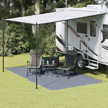 Tappeto da Tenda Blu e Grigio 450 x 250 cm Polietilene