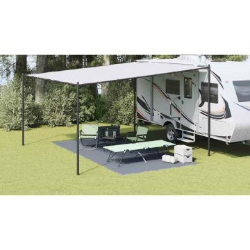 Tappeto da Tenda Blu e Grigio 500 x 250 cm Polietilene