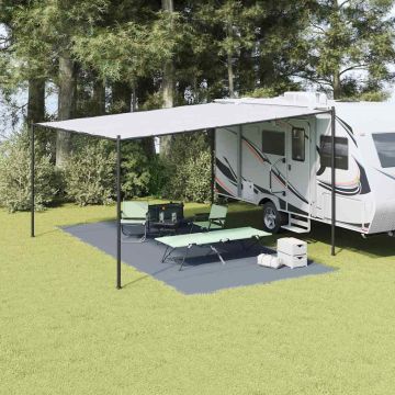 Tappeto da Tenda Blu e Grigio 600 × 300 cm Polietilene