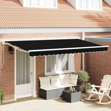 Telo di ricambio per tenda da sole per 4x2 m Nero Poliestere