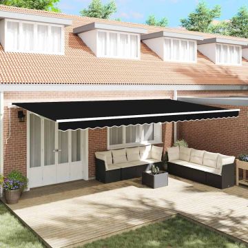 Telo di ricambio per tenda da sole per 6x3 m Nero Poliestere