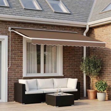 Telo di ricambio per tenda da sole per 5x3,5 m Beige Poliestere