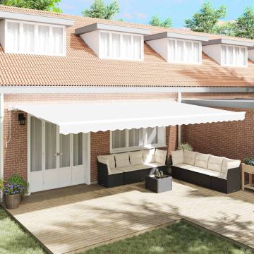 Telo di ricambio per tenda da sole per 6x3 m Bianco Poliestere