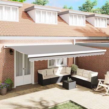 Telo di ricambio per tenda da sole per 5x3,5 m Grigio Chiaro