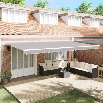 Telo di ricambio per tenda da sole per 6x3 m Grigio Chiaro