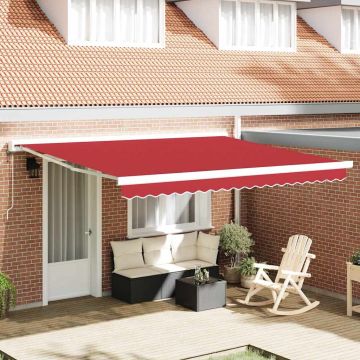 Telo di ricambio per tenda da sole per 4x3.5 m Rosso Poliestere
