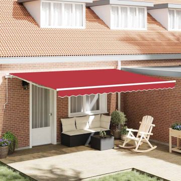 Telo di ricambio per tenda da sole per 4,5x3 m Rosso Poliestere