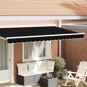 Mantovana di ricambio per 4 m Nero Poliestere