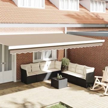 Mantovana di ricambio per 5 m Beige Poliestere