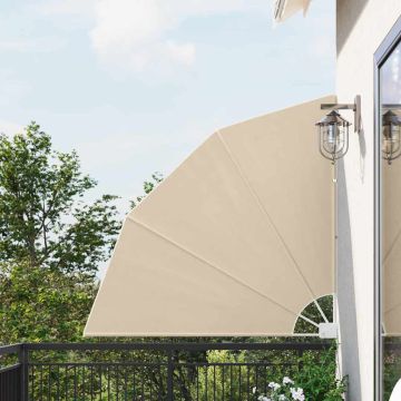 Schermo di Privacy per Balcone 140 x 140 cm Poliestere Beige